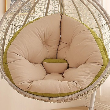 加厚吊籃墊子秋千鳥巢藤椅臥室單人吊椅坐墊可拆洗圓形搖籃椅靠墊