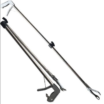 【Beda/貝達】捕蛇夾 不銹鋼折疊款捕撲黃鱔夾蛇鉤鉗防蛇工具抓自鎖蛇鉤捉泥鰍勾器