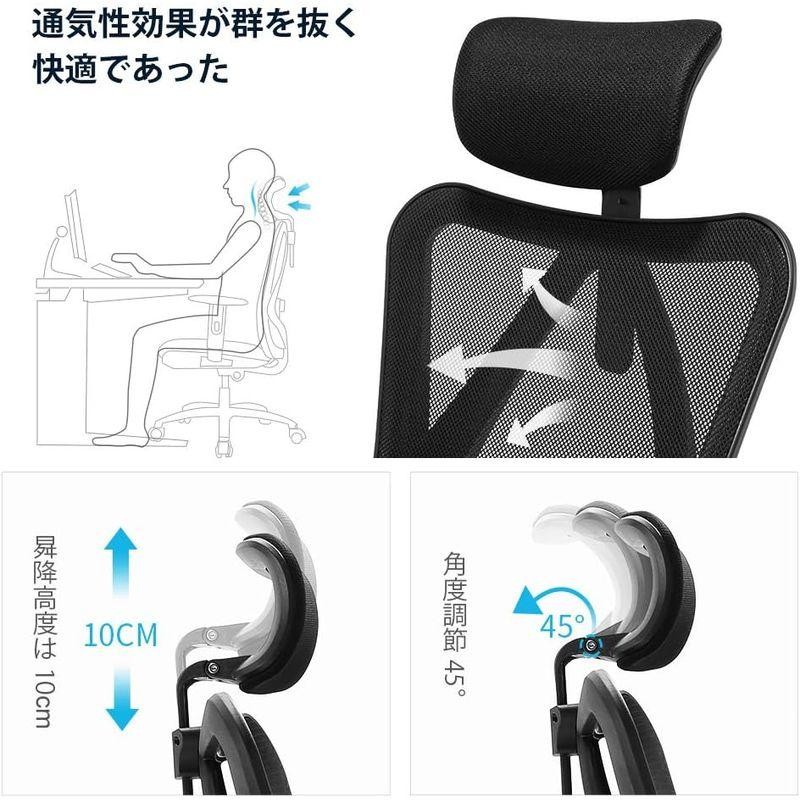 オフィスチェア SIHOO 人間工学 ハイバック S字立体背もたれ 可動式