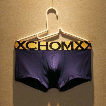 MXXCHO寬腰個性字母內褲男莫代爾透氣修身平角褲青年潮流四角褲頭