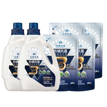 【Dr’s Formula 台塑生醫】BioLead防蹣抗菌濃縮洗衣精(2kgx2瓶+補充包1.5kgx4包)