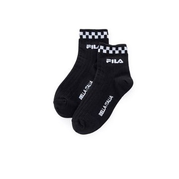 FILA官方直營 基本款棉質短襪-黑色 SCZ-5002-BK
