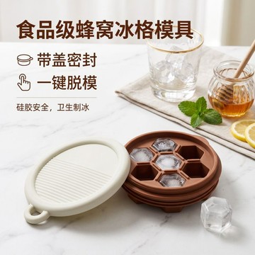 🔥臺灣出貨🔥食品級硅膠冰格製冰模具帶蓋防串味家用飲品凍冰塊廚房冰箱易脫模