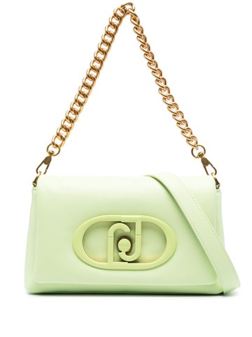 LIU JO - enamelled logo-lettering shoulder bag - women - Polyester/Polyester/Polyurethane Resin - One Size - Green