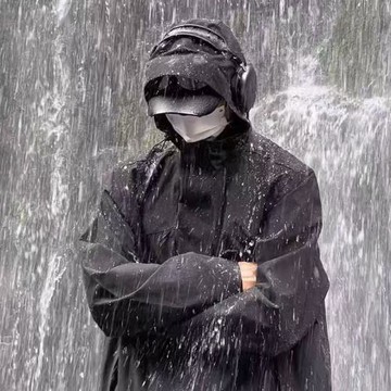 廣東廣州十三行沖鋒衣男春秋大碼戶外登山服防風防水夾克外套連帽