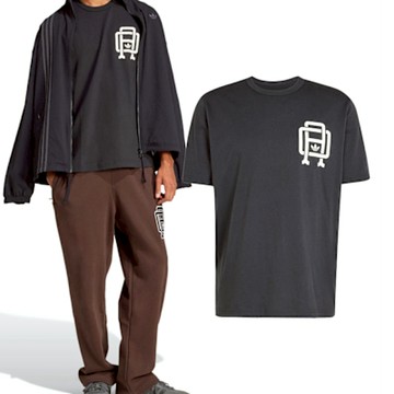 Adidas Q12 Varsity Tee 男款 黑白色 運動 休閒 三葉草 上衣 圓領 短袖 JD0681