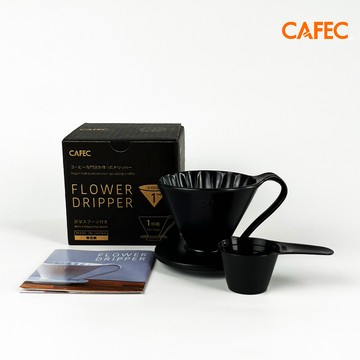 三洋CAFEC 日本限量款 花瓣濾杯陶瓷款 墨色 V01/1-2人
