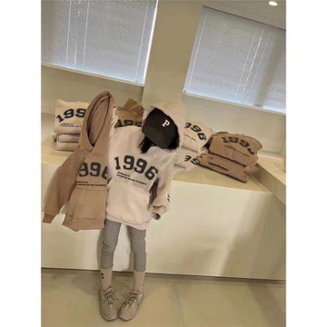 波拉韓童裝男女童加絨連帽衛衣2025冬裝兒童加厚保暖上衣運動衫