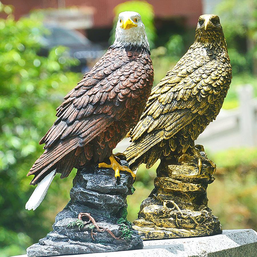 猛禽類最強 鷲 ワシ 鷹 置物 ミスターイーグル 防鳥 害鳥 庭の装飾 オブジェ カラス 野鳥 ハト スズメ 鳥よけ 鋭い眼で害鳥を追い払う