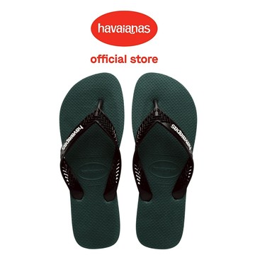 Havaianas 哈瓦仕 拖鞋 夾腳拖 寬帶 黑綠 Power Light Solid 4147963-5266M
