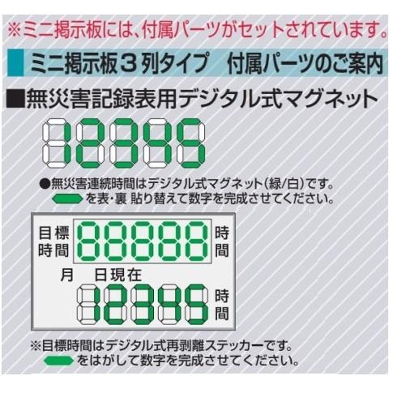 システム安全掲示板スチール製ミニ掲示板3列 900×1200KG-1223安全目標