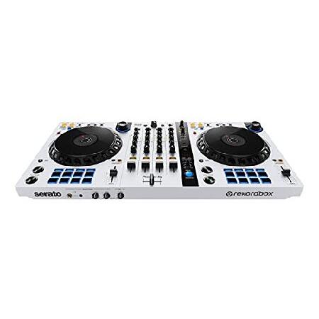 Pioneer DJ DJ Controller, White (DDJ-FLX6-W) ＆ HDJ-CUE1 On-Ear Headphones Black