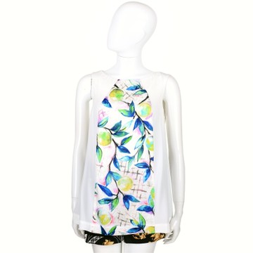 I’m Isola Marras 白色印花拼接設計無袖上衣