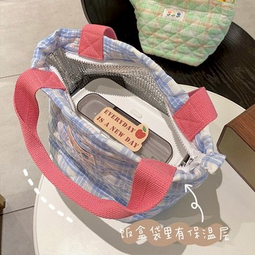 學生保溫飯盒袋手提包加厚鋁箔上班族手拎午餐袋大容量帶飯便當包
