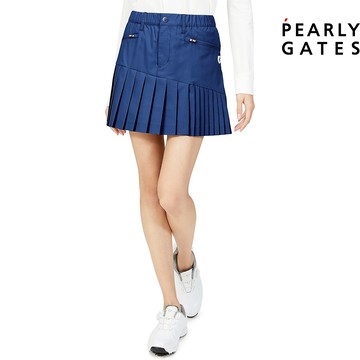 【ṔEARLY GATES】女款藍色防水保暖彈性百褶短裙 JLTQ34008