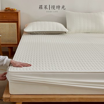 【台灣現貨】適合裸睡 防水隔尿透氣床包式保潔墊 單人/雙人/標準/加大防水床笠 枕頭保潔墊 防水隔尿墊 素色床罩枕頭套