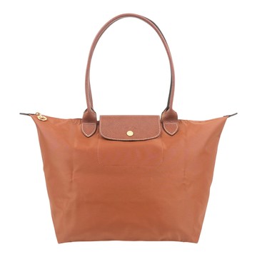 LONGCHAMP L號長把LE PLIAGE摺疊水餃包(白蘭地酒色)