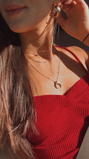 海洋月亮 項鍊 女神 手作 輕珠寶 星星 手工 長項鏈