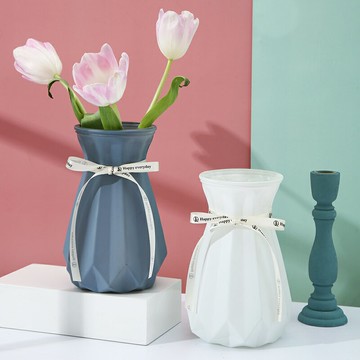 【兩件套】玻璃插花瓶透明干花創意客廳插花水養玫瑰百合白色【不二雜貨】