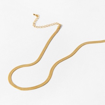 歐美風格 Nora蛇鍊 金屬扁鏈 精鍍14k金 精品百搭款