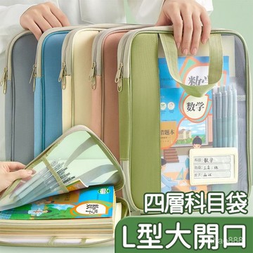 💥嚴選好物💥 文件袋 科目分類袋 紗網文件袋 L型科目袋 分類文件袋 資料袋 書本收納袋 科目袋 加厚文件袋 手提文件袋