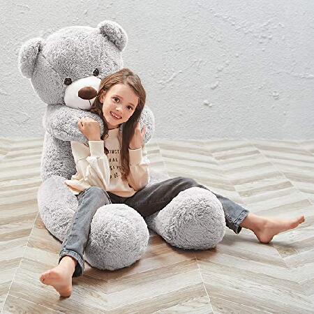 MorisMos Giant Teddy Bear Gray Stuffed Animals Plush Toy for