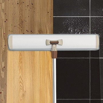 德利生活 鋁合金平板大拖把 93cm 360°旋轉 濕拖乾爽兩用  1組