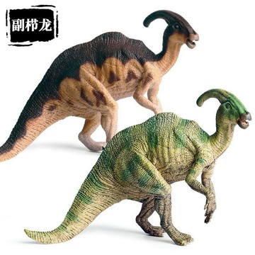 侏羅紀仿真副櫛龍模型恐龍玩具大號副節龍模型實心動物擺件禮物⭐免運費