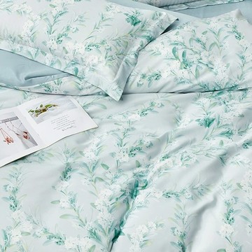 寢城之戀台灣製 50支萊賽爾天絲兩用被床包組  兩用被床包組  雙人(5尺)  花開滿城