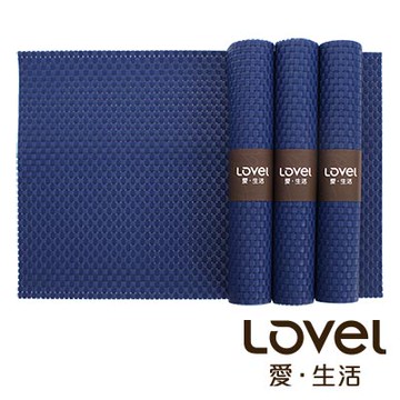LOVEL 歐美風手作編織感餐墊-經典寶藍(4入組)