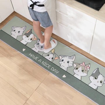 廚房地墊 吸水吸油地墊防滑腳墊防油防水家用墊子進門門墊卡通地毯