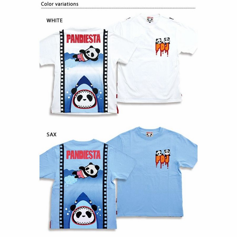 シャーク柄モチーフロゴTシャツ&ショートパンツ Sharkパンダ半袖Tシャツ PANDIESTA JAPAN 582853 パンディエスタ