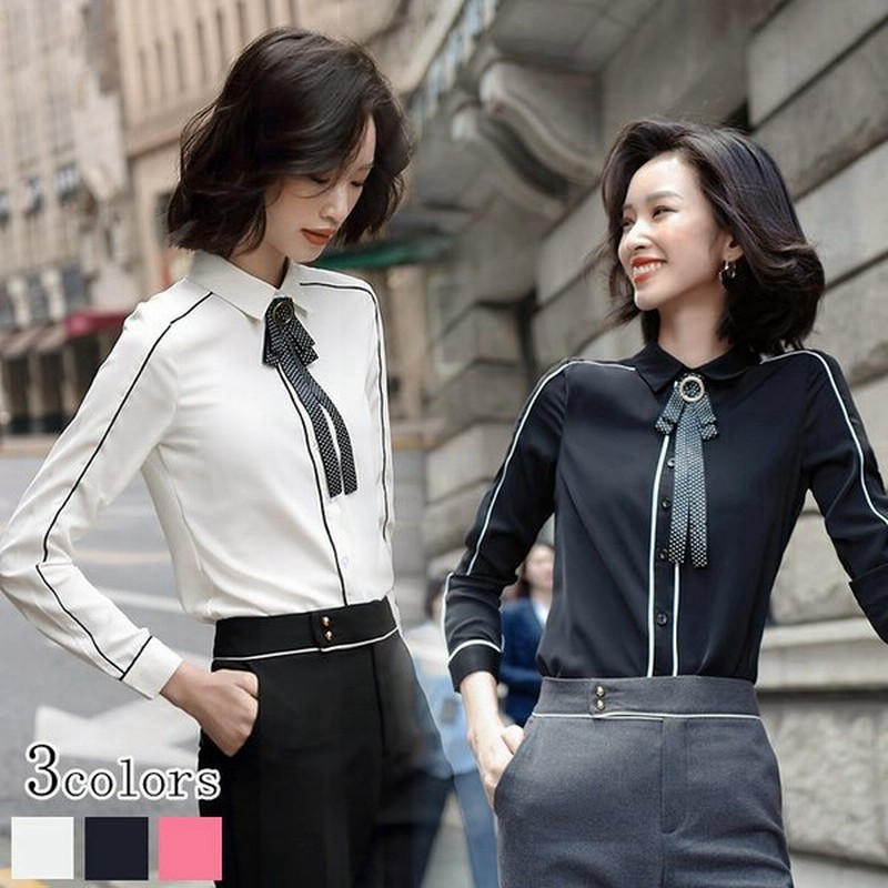 春夏新作 レディース オフィス スーツ インナー ブラウス 見た目はかっちり 着心地は楽ちんな 通販 Lineポイント最大get Lineショッピング