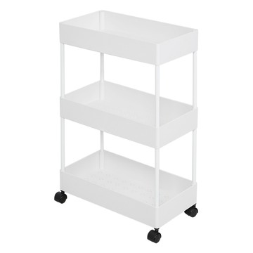 Nature Living 3層移動式收納推車  象牙白色  1入