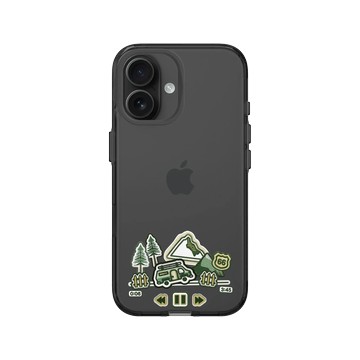 iPhone 16 Clear (相機按鈕) 酷墨灰 - Nature Explorers 自然探索指南 - 露營車出動