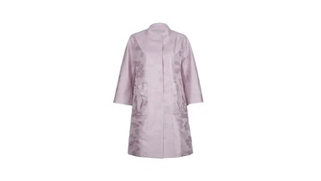 SHIATZY CHEN 圓領絲光緹花大衣