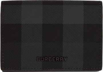 Burberry 黑色 Check Folding 卡包
