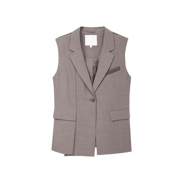 rather 經典麂皮拼接西裝背心