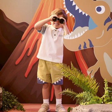 恐龍探險趣造型牙齒短褲