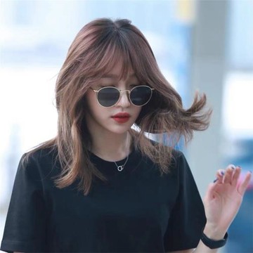 劉仁娜同款偏光太陽眼鏡女夏2022新款韓版圓復古墨鏡防曬紫外線潮