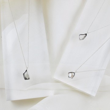 【客製化禮物】玻璃原碎純銀項鍊