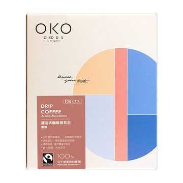 OKO 生態綠 濾泡式咖啡掛耳包 濃醇 10g  7包  1盒