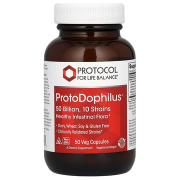 Protocol for Life Balance, 益生菌，500 億，10 種菌株，50 粒素食膠囊