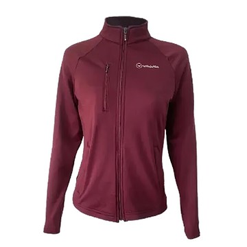 WOAWOA 3D網格刷毛立領保暖透氣外套-女款-棗紅XL 舒適 時尚有型  XL  棗紅色  1件