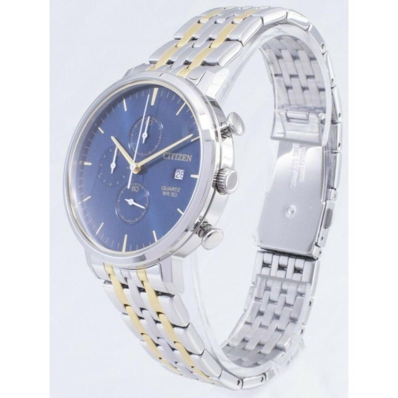 最終価格 シチズン クロノグラフ 青 AN3614-54L CITIZEN - 腕時計