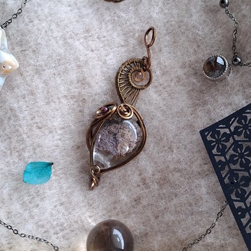 【山眠】曲線練習 幽靈水晶墜飾