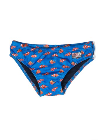 MC2 Saint Barth Kids - fish-print swim briefs - kids - Elastane/Polyamide/Polyester/Elastane - 8 yrs - Blue