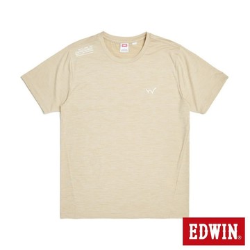 EDWIN 男裝 COOL FLEX 涼感小W印花短袖T恤 (淺卡其)