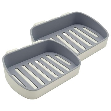 免打孔無痕可愛肥皂架  可旋轉配色肥皂架 - 白色  2個