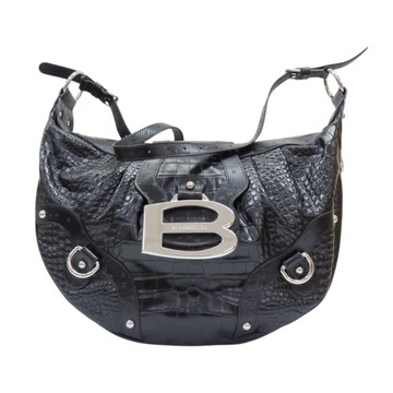 【二手名牌BRAND OFF】BALENCIAGA 巴黎世家 黑色皮革 Essex 肩背包